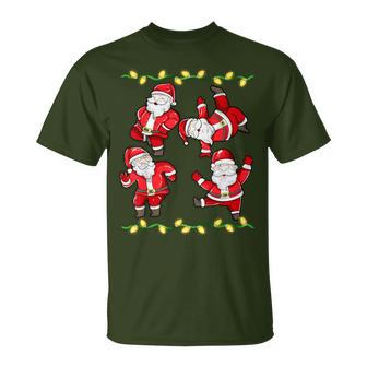 Christmas Dancing Santa Cute Xmas Holiday Party Christmas T-Shirt - Monsterry AU