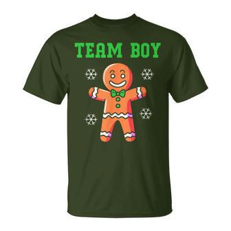 Christmas Gingerbread Man Team Boy Gender Reveal T-Shirt - Monsterry UK