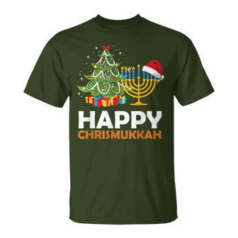 Christmas Hanukkah Chanukah Merry Happy Chrismukkah T-Shirt - Seseable