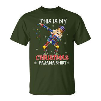 This Is My Christmas Pajama Dabbing Nutcracker T-Shirt | Mazezy
