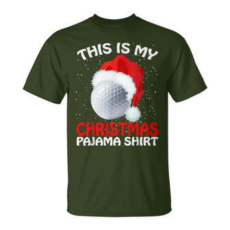 This Is My Christmas Pajama Golf- Golf Christmas T-Shirt | Mazezy