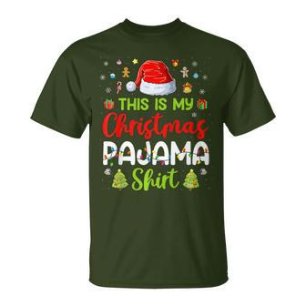 This Is My Christmas Pajama Xmas Lights Holiday Family T-Shirt - Monsterry AU