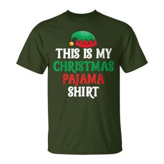 This Is My Christmas Pajamas Elf Holiday Season T-Shirt | Mazezy CA