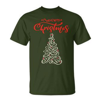 Christmas Tree Happy Holiday Wishes Seasons Greetings T-Shirt | Mazezy