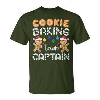 Cookie Baking Team Captain Gingerbread Christmas T-Shirt | Mazezy