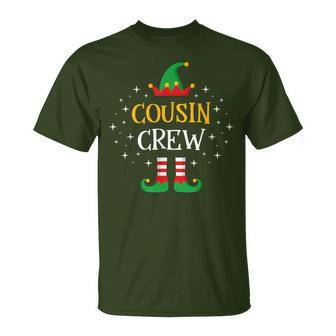 Cousin Crew T Cute Xmas Elf Party Pajama Pj Matching T-Shirt - Monsterry DE