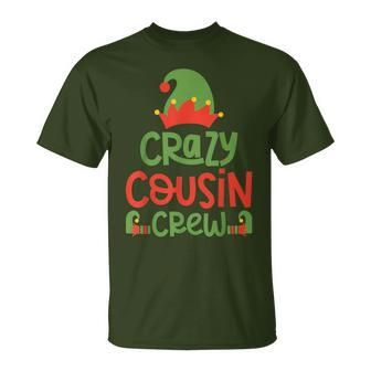 Crazy Cousin Crew Elf Christmas Party Family Matching Pajama T-Shirt - Monsterry DE