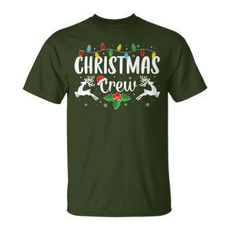 Cute Christmas Crew Family Matching Pajama Lights X-Mas T-Shirt - Monsterry DE