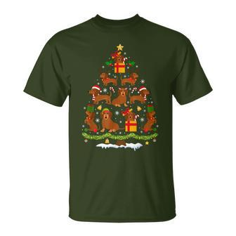 Dachshund Dog Christmas Tree Xmas Ornament T-Shirt | Mazezy