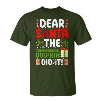 Dear Santa The Commerson's Dolphins Did It T-Shirt | Mazezy