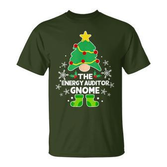 Energy Auditor Gnome Xmas Family Holiday Christmas Matching T-Shirt | Mazezy
