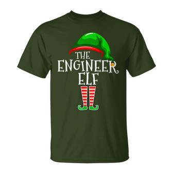 Engineer Elf Family Matching Group Christmas Holiday T-Shirt | Mazezy
