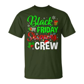 Friday Shopping Crew Christmas Black Shopping Family Group T-Shirt - Seseable
