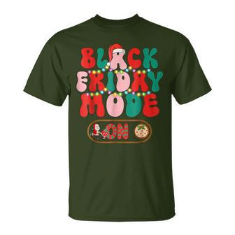 Friday Shopping Crew Mode On Christmas Black Shopping Family T-Shirt - Seseable