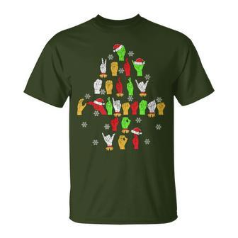 Asl Christmas American Sign Language T-Shirt | Mazezy