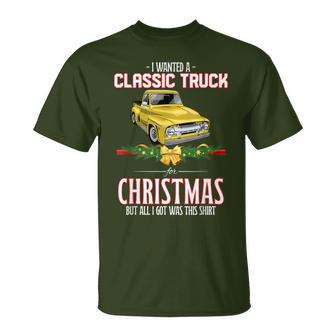 Car Guy Christmas Gag For Mechanic's Old Pickup Truck T-Shirt | Mazezy