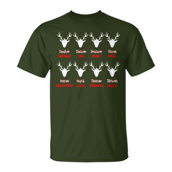 Deer Hunting Santas Reindeer T-Shirt | Mazezy