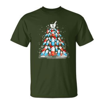 Pharmacy Christmas Tree Pharmacist Christmas T-Shirt | Mazezy
