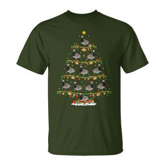 Xmas Lighting Santa Canada-Goose Bird Christmas Tree T-Shirt - Thegiftio UK