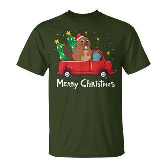 Groundhog Christmas Ornament Truck Tree Xmas T-Shirt | Mazezy