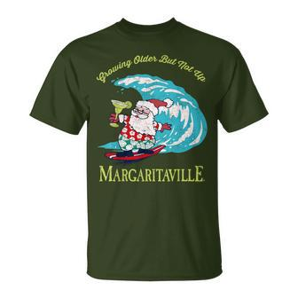 Growing Older But Not Up- Surfing Santa T-Shirt - Seseable