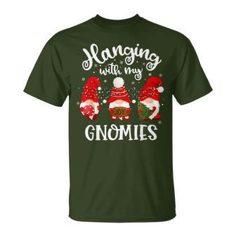 Hanging With My Gnomies Gnome Friend Christmas T-Shirt | Mazezy