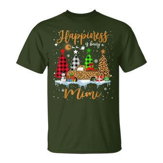 Happiness Is Being A Mimi Christmas Tree Leopard Truck T-Shirt | Mazezy CA