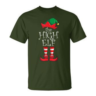 High Elf Matching Family Christmas Party Pajama High Elf T-Shirt - Seseable