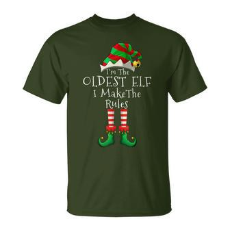 I'm The Oldest Elf Family Matching Christmas Holiday T-Shirt - Seseable