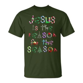 Jesus Is The Reason For The Season Cute Christmas T-Shirt | Mazezy
