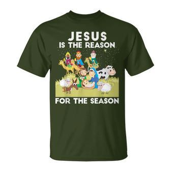 Jesus Is The Reason For The Season Faith In God Christmas T-Shirt | Mazezy