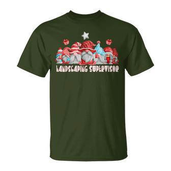 Landscaping Supervisor Job Christmas Gnome Back To School T-Shirt | Mazezy