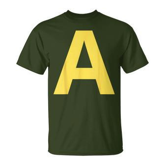 Letter A Chipmunk Christmas Thanksgiving Costume T-Shirt | Mazezy