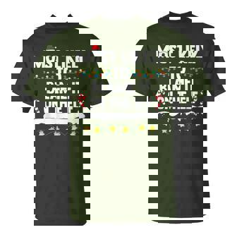 Most Likely To Blame It On The Elf Matching Family Christmas T-Shirt - Thegiftio