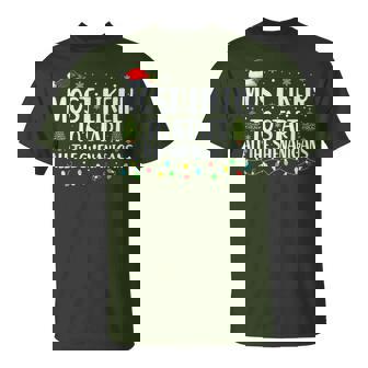 Most Likely To Start The Shenanigans Christmas Family T-Shirt | Mazezy