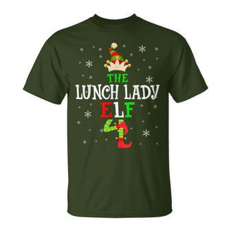 The Lunch Lady Elf Christmas Elf Party Matching Family Group T-Shirt - Seseable