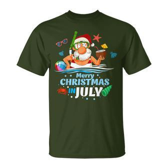 Merry Christmas In July Decoration Party Supplies T-Shirt - Monsterry