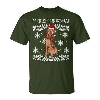Merry Christmas Ornament Wirehaired Vizsla Xmas Santa T-Shirt | Mazezy