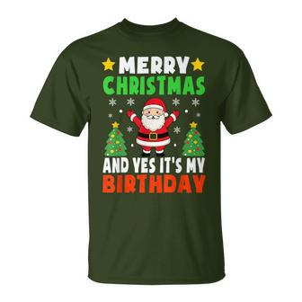 Merry Christmas And Yes It's My Birthday Christmas Party T-Shirt - Monsterry UK