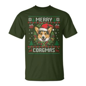 Merry Corgmas Ugly Sweater Corgi Christmas Dog Lover T-Shirt - Monsterry AU