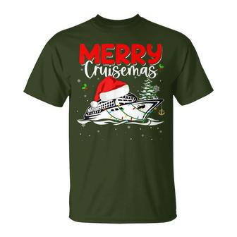 Merry Cruisemas Cruise Ship Family Christmas Pjs Matching T-Shirt | Mazezy
