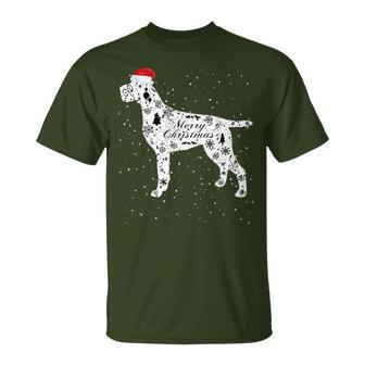 Merry Xmas Cesky Fousek Dog Christmas T-Shirt | Mazezy