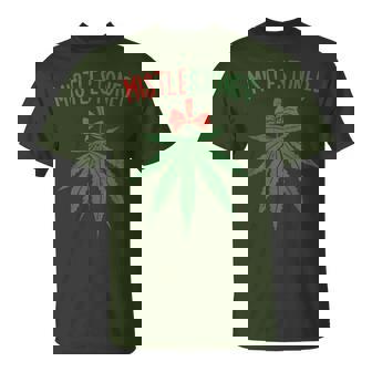 Mistlestoned Weed Stoner Christmas Marijuana 420 T-Shirt | Mazezy