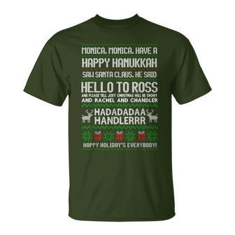 Monica Have A Happy Hanukkah Phoebe's Christmas Song T-Shirt - Monsterry UK