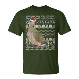 Mourning Dove Bird Lover Santa Ugly Mourning Dove Christmas T-Shirt | Mazezy