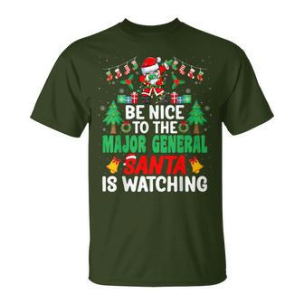 Be Nice To The Major General Santa Major General Christmas T-Shirt | Mazezy