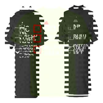 Nice Naughty Insufficient Evidence Christmas Fun Xmas Lawyer T-Shirt | Mazezy