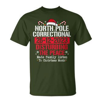 North Pole Correctional Disturbing Peace Family Christmas T-Shirt | Mazezy