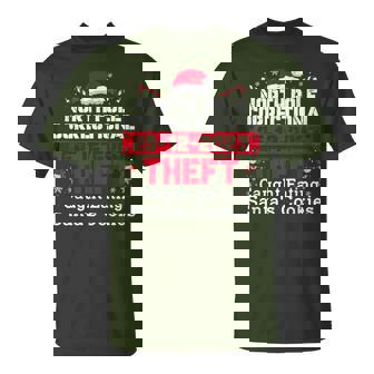 North Pole Correctional Theft Caught Eating Santa's Cookies T-Shirt - Thegiftio