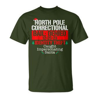 North Pole Correctional Impersonating Santa Matching Family T-Shirt | Mazezy